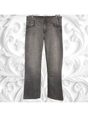 Uncommon Genes Grey Faded Boot Leg 5-Pocket Jeans Size 10